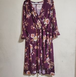 Studio 1886 Floral Plus Size Dress 22W 24W slightly high low